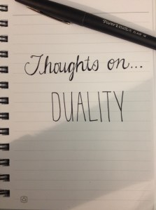 thoughts on...duality