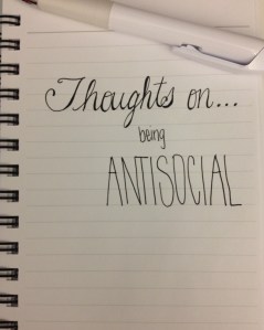 thoughts on - antisocial prompt