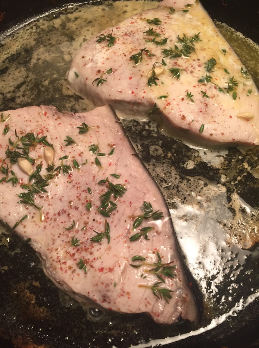 swordfish with lemon thyme butter