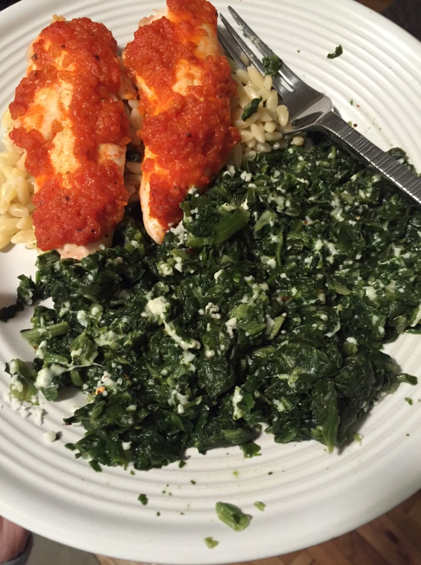 spinach with cotija cheese