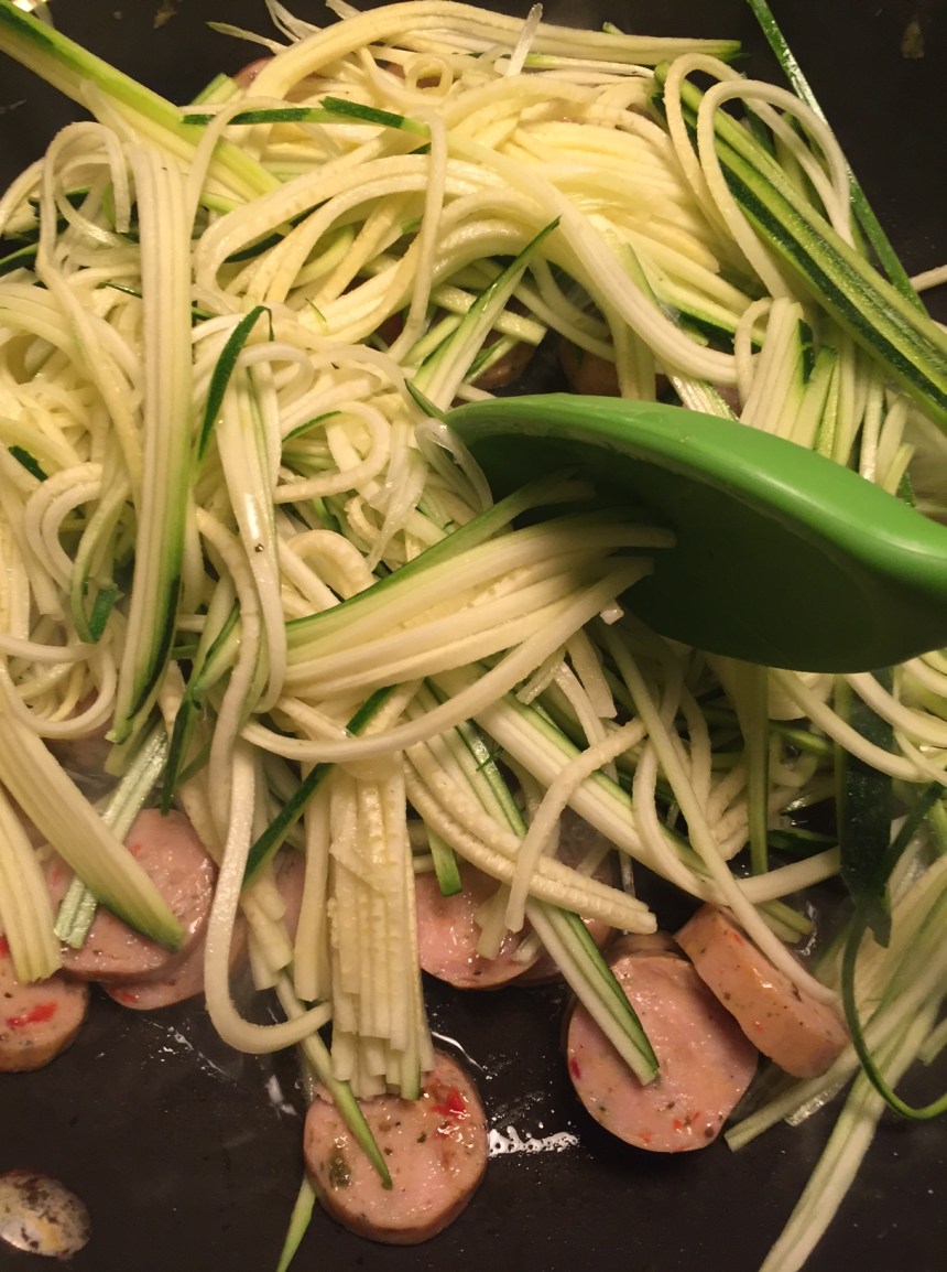 chicken sausage zoodles2