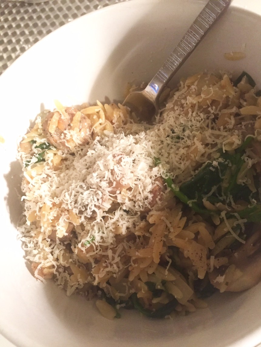 creamy sausage orzo4