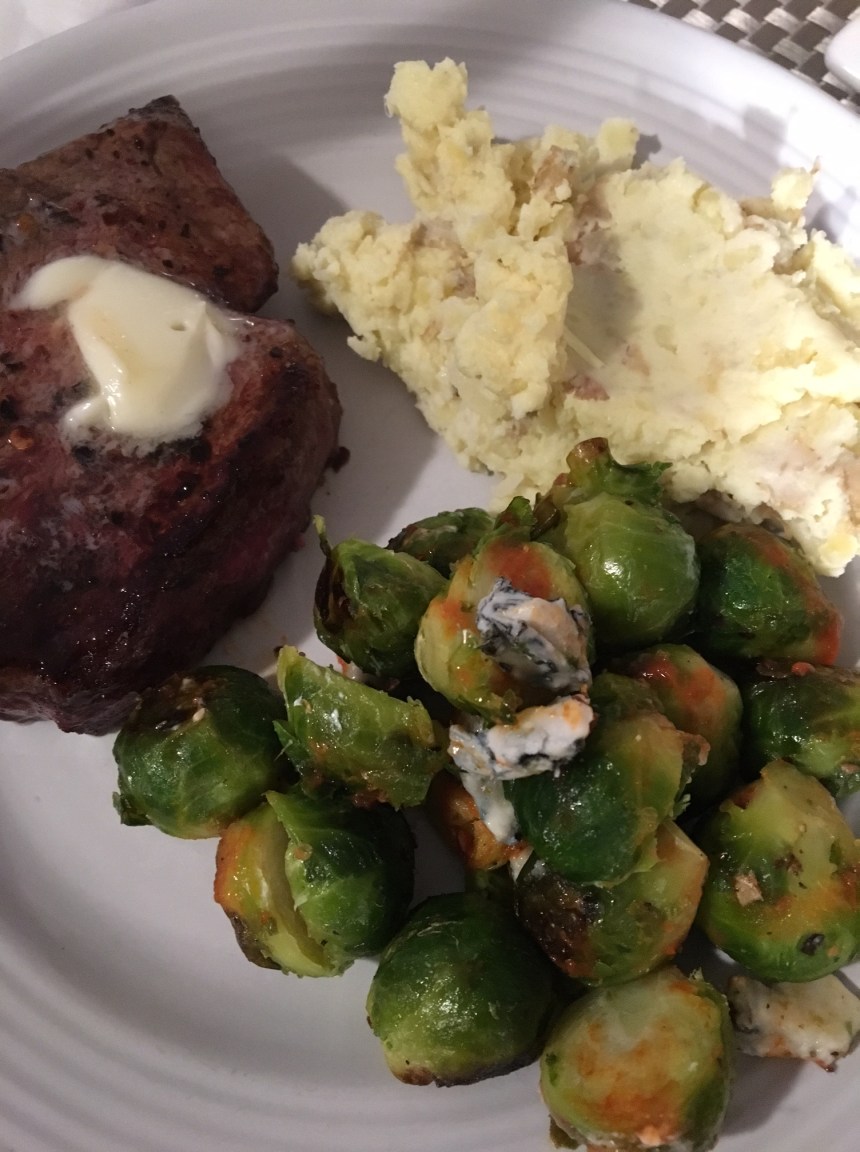 buffalo brussels sprouts with blue cheese3