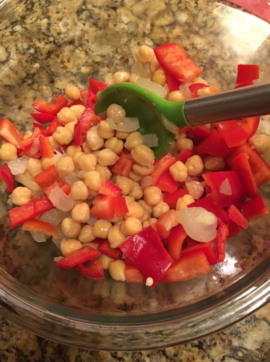 chickpea goat cheese salad1