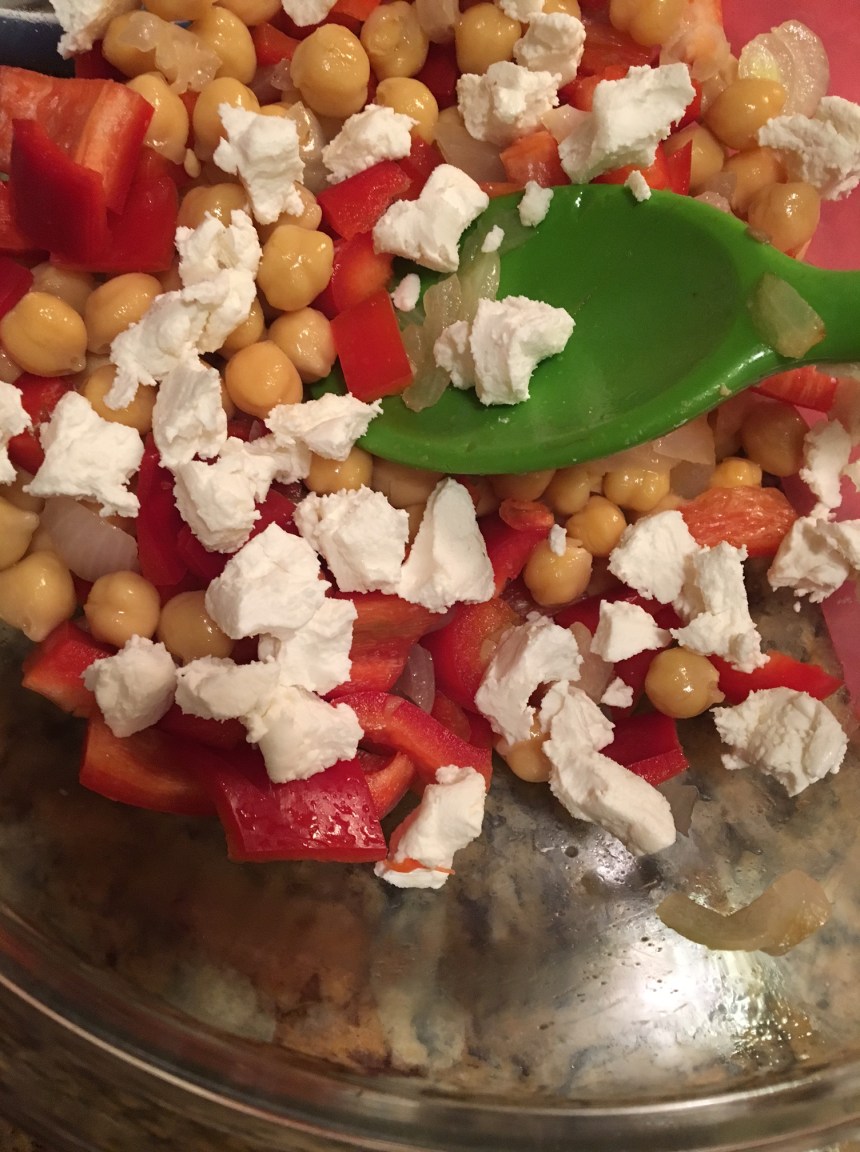 chickpea goat cheese salad2