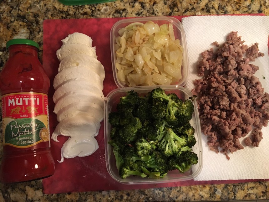 sausage broccoli and onion skillet pizza1