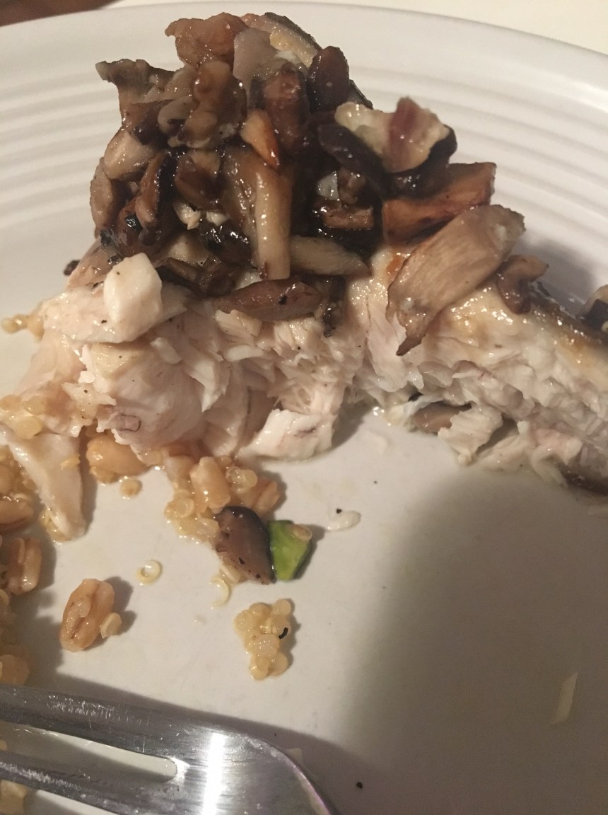 swordfish with shiitakes and truffle oil1