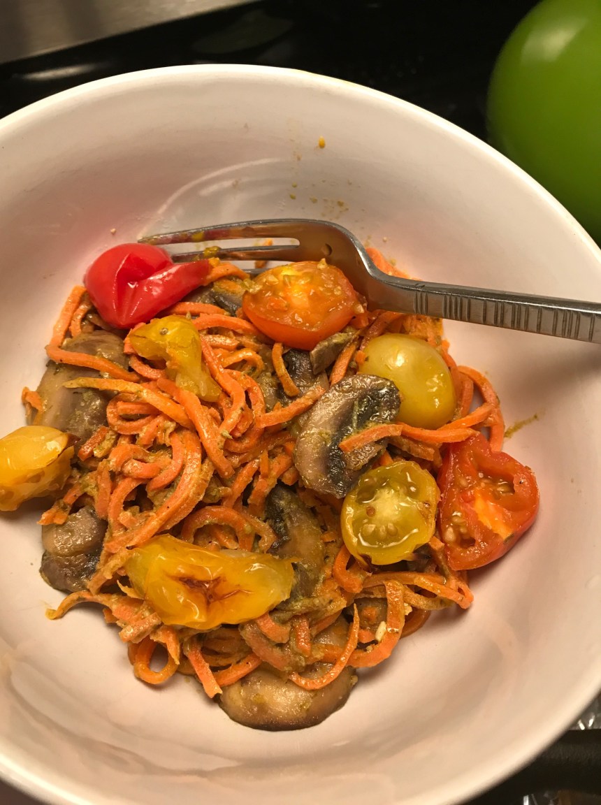 carrot pasta with creamy pesto6