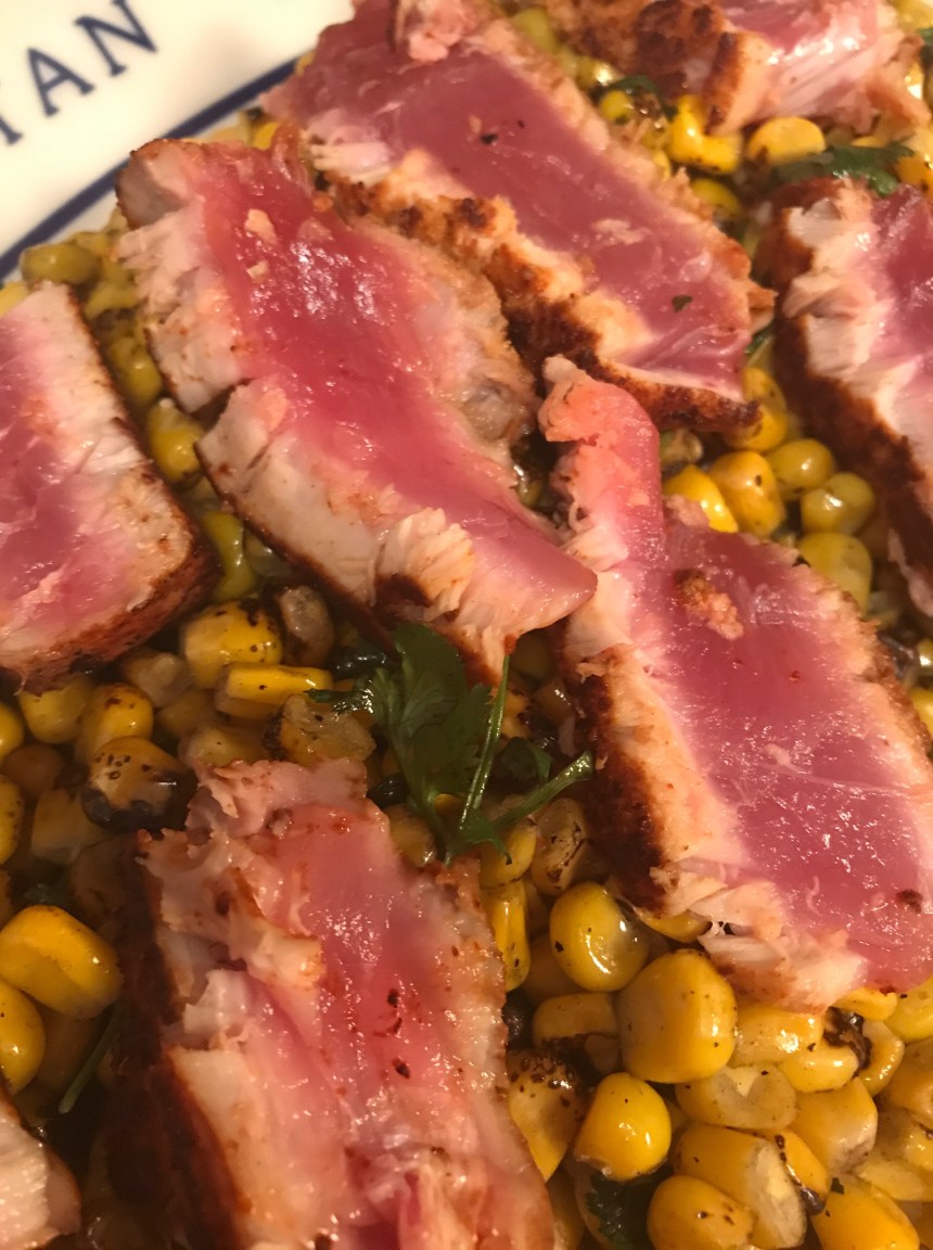 seared tuna with mexican corn4