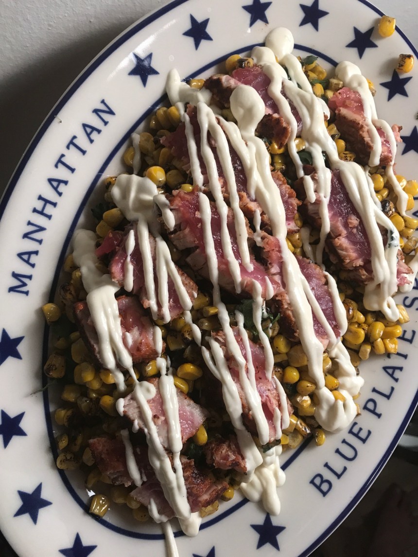 seared tuna with mexican corn6