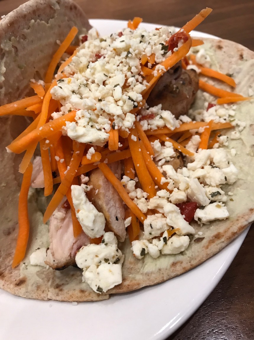 chicken hummus wrap1