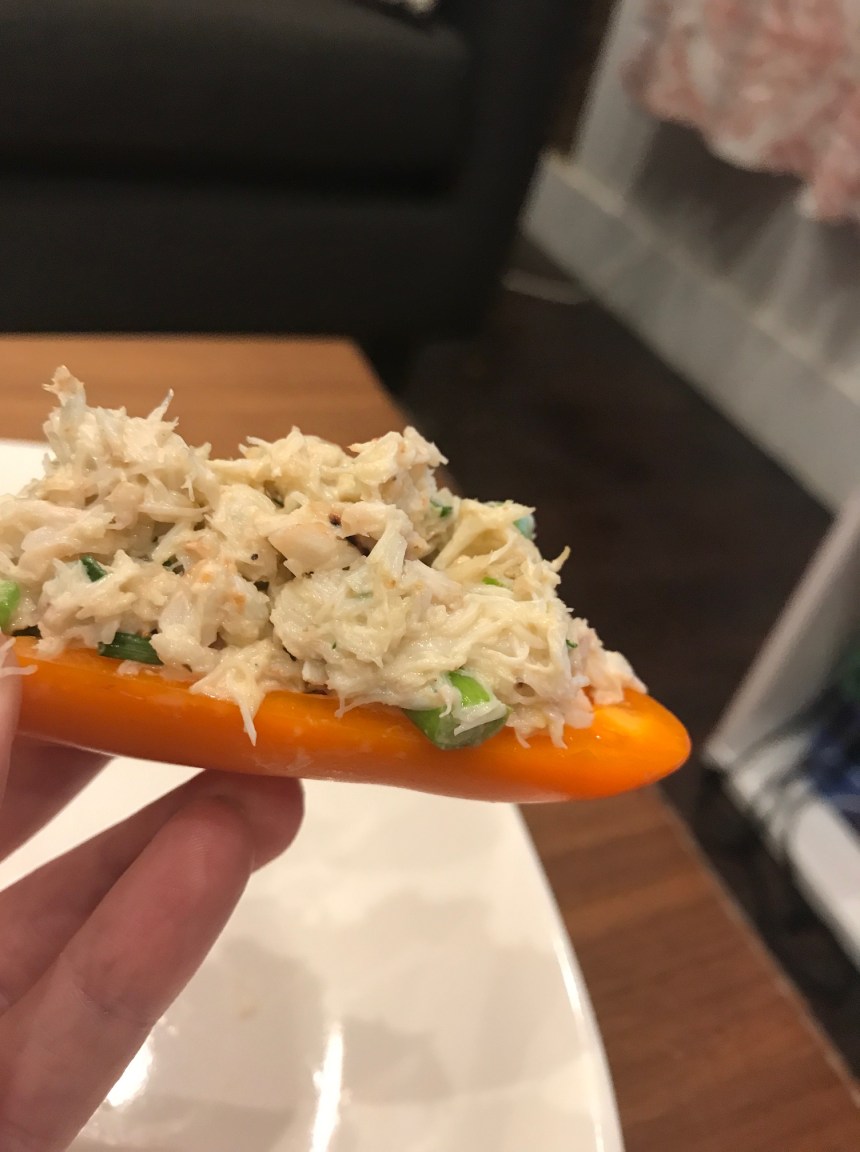 crab stuffed mini bell peppers3