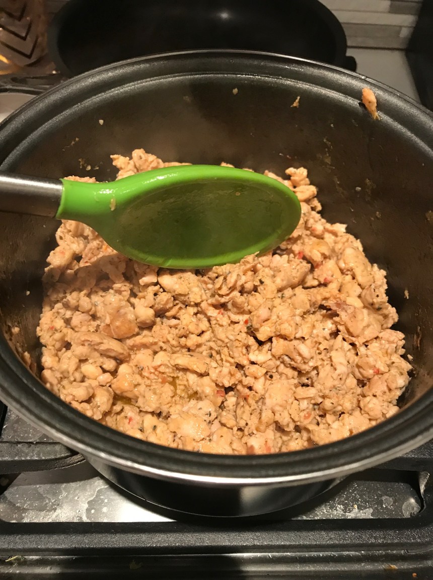 tomato soup with sausage and grilled cheese1