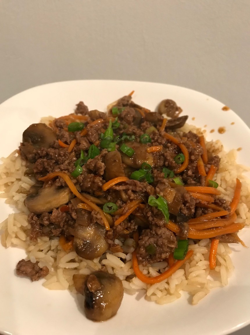 korean bbq ground beef over rice3
