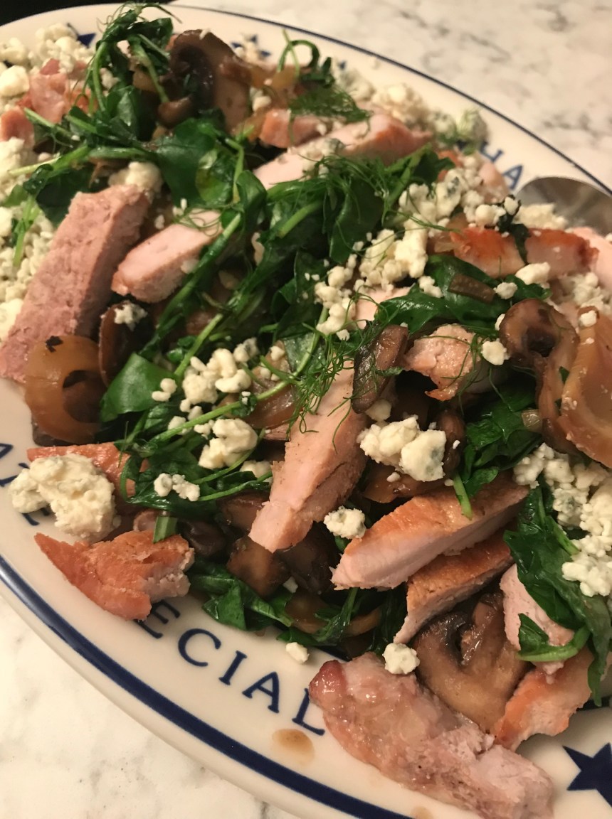 Pork Chops with Fennel, Mushrooms, and Cress4