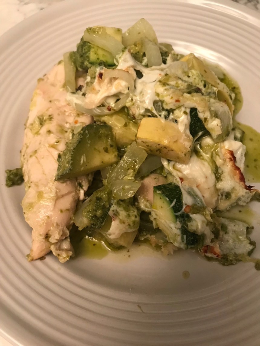 Chicken Pesto Zucchini Bake3