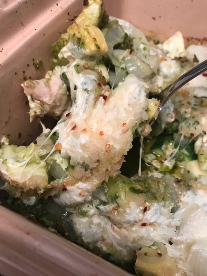 Chicken Pesto Zucchini Bake4